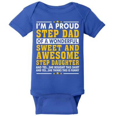 Funny Step Dad Gift Fathers Day Gift Step Daughter Stepdad Gift Baby Bodysuit