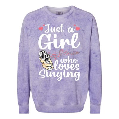 Funny Singing Design For Girls Women Kids Singer Song Lover Colorblast Crewneck Sweatshirt