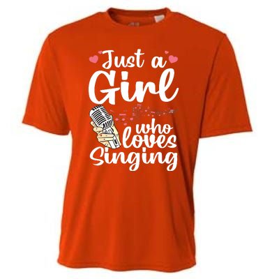 Funny Singing Design For Girls Women Kids Singer Song Lover Cooling Performance Crew T-Shirt