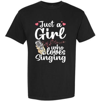 Funny Singing Design For Girls Women Kids Singer Song Lover Garment-Dyed Heavyweight T-Shirt