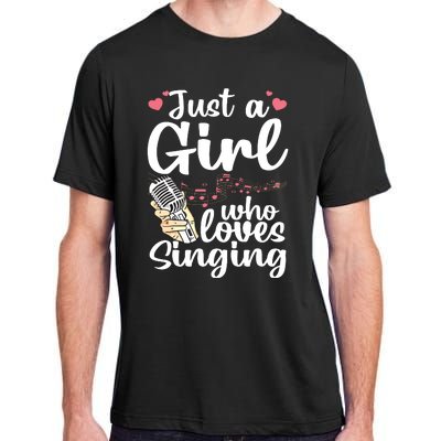 Funny Singing Design For Girls Women Kids Singer Song Lover Adult ChromaSoft Performance T-Shirt