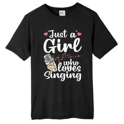 Funny Singing Design For Girls Women Kids Singer Song Lover Tall Fusion ChromaSoft Performance T-Shirt