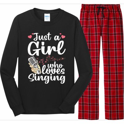 Funny Singing Design For Girls Women Kids Singer Song Lover Long Sleeve Pajama Set