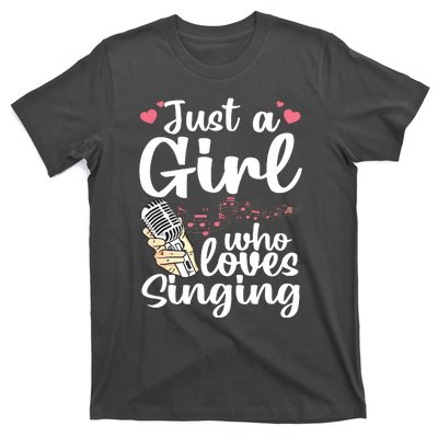 Funny Singing Design For Girls Women Kids Singer Song Lover T-Shirt