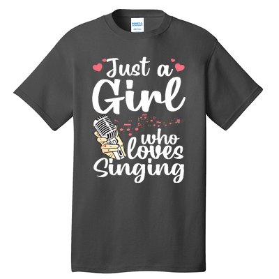 Funny Singing Design For Girls Women Kids Singer Song Lover Tall T-Shirt