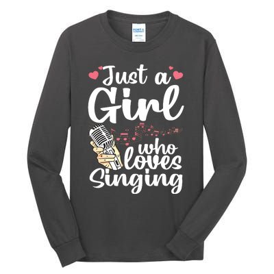 Funny Singing Design For Girls Women Kids Singer Song Lover Tall Long Sleeve T-Shirt