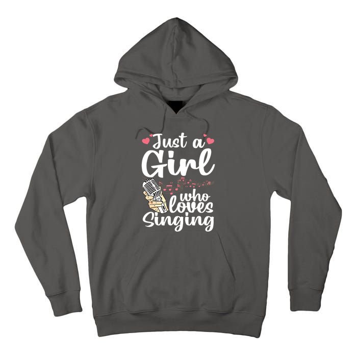 Funny Singing Design For Girls Women Kids Singer Song Lover Tall Hoodie