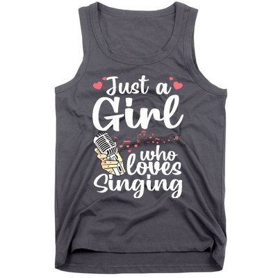 Funny Singing Design For Girls Women Kids Singer Song Lover Tank Top