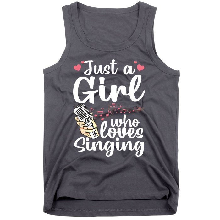 Funny Singing Design For Girls Women Kids Singer Song Lover Tank Top