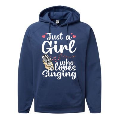 Funny Singing Design For Girls Women Kids Singer Song Lover Performance Fleece Hoodie