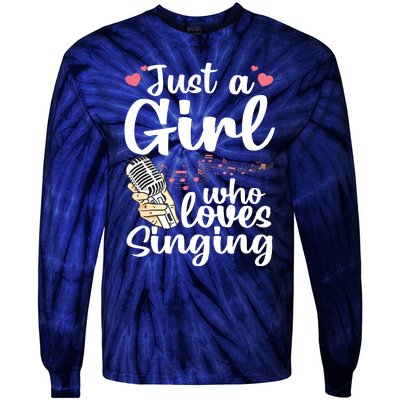 Funny Singing Design For Girls Women Kids Singer Song Lover Tie-Dye Long Sleeve Shirt