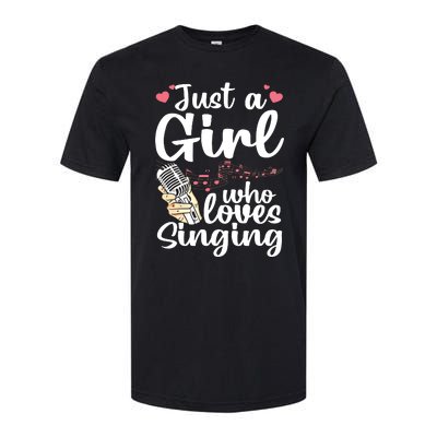 Funny Singing Design For Girls Women Kids Singer Song Lover Softstyle CVC T-Shirt