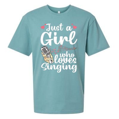 Funny Singing Design For Girls Women Kids Singer Song Lover Sueded Cloud Jersey T-Shirt