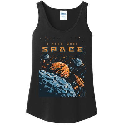 Funny Space Design I Need More Space Ladies Essential Tank