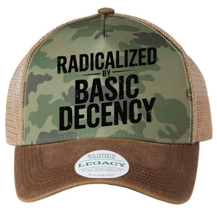Funny Social Democracy Radicalized By Basic Decency Legacy Tie Dye Trucker Hat