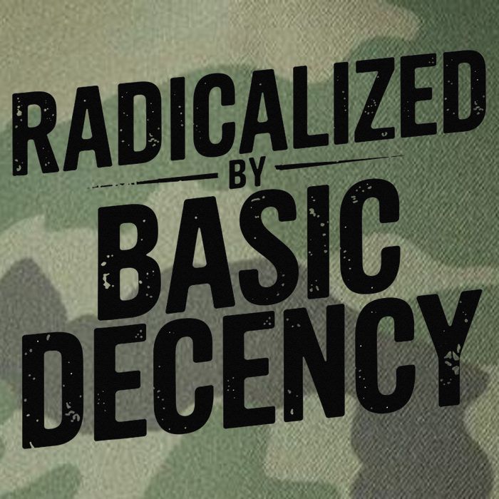 Funny Social Democracy Radicalized By Basic Decency Legacy Tie Dye Trucker Hat