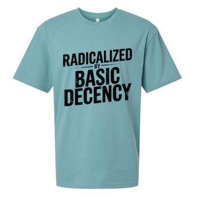 Funny Social Democracy Radicalized By Basic Decency Sueded Cloud Jersey T-Shirt
