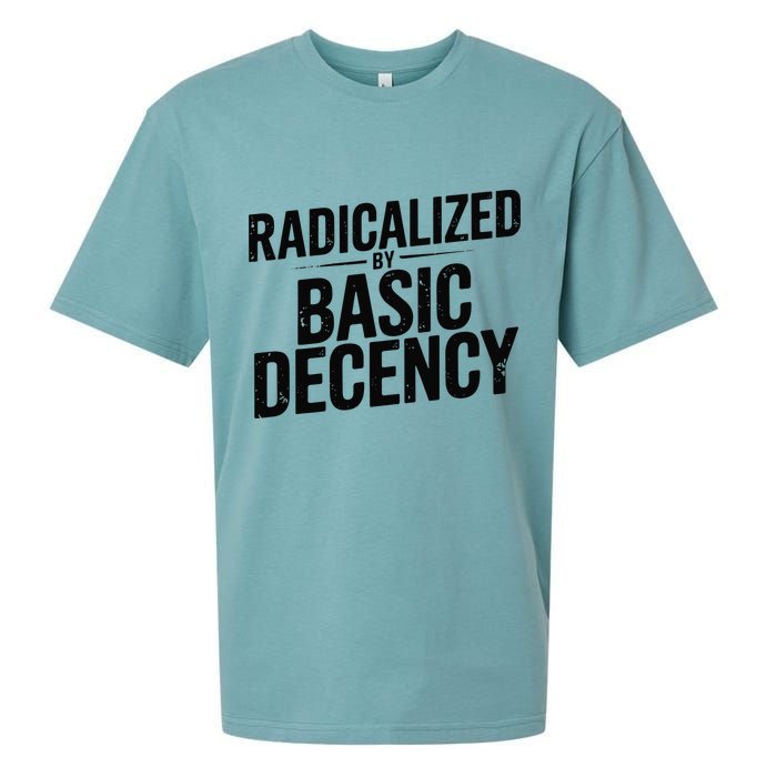 Funny Social Democracy Radicalized By Basic Decency Sueded Cloud Jersey T-Shirt