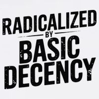Funny Social Democracy Radicalized By Basic Decency Garment-Dyed Sweatshirt