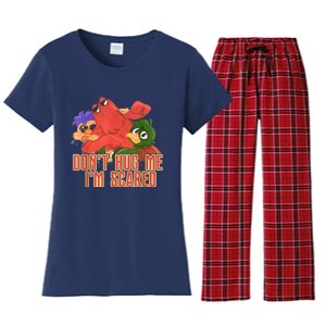 Funny Saying Don't Hug Me I'm Scareds Sarcasm Design Women's Flannel Pajama Set