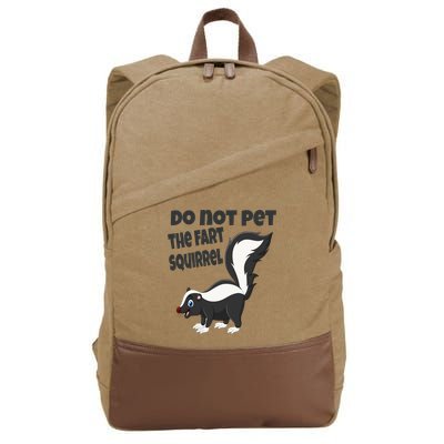 Fart Squirrel Do Not Pet Skunk Gift Cotton Canvas Backpack
