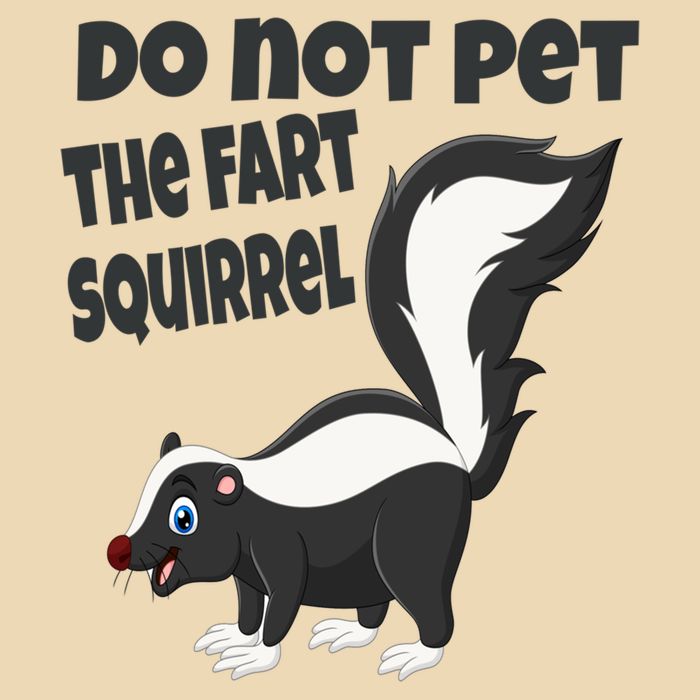 Fart Squirrel Do Not Pet Skunk Gift Zip Tote Bag