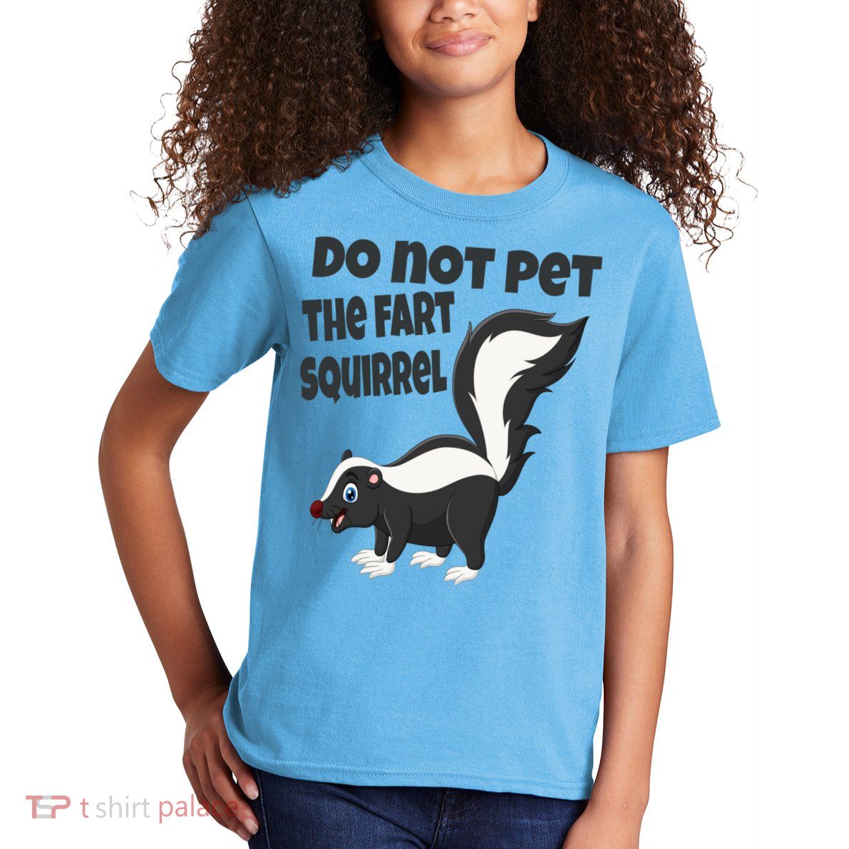 Fart Squirrel Do Not Pet Skunk Gift Kids T-Shirt