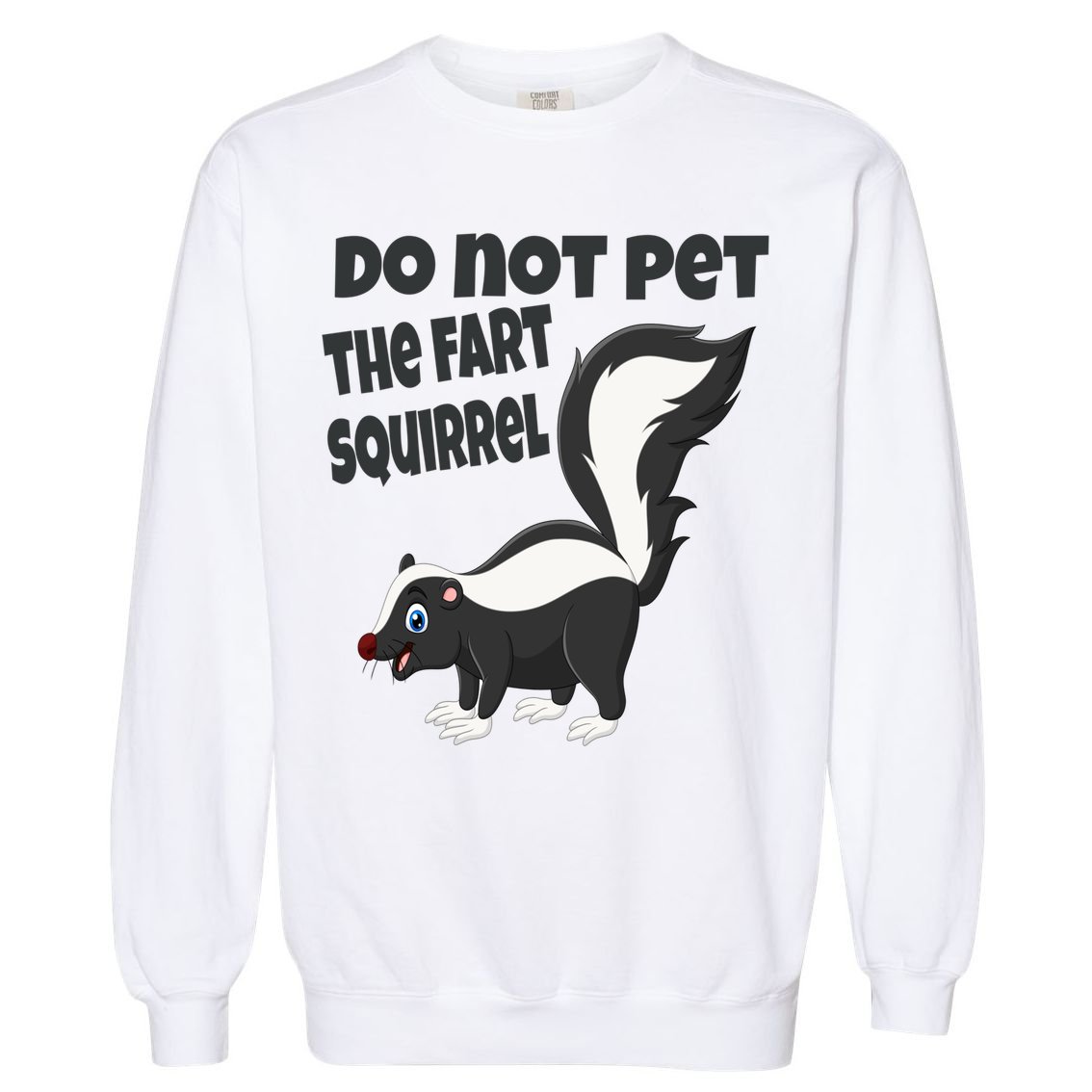 Fart Squirrel Do Not Pet Skunk Gift Garment-Dyed Sweatshirt