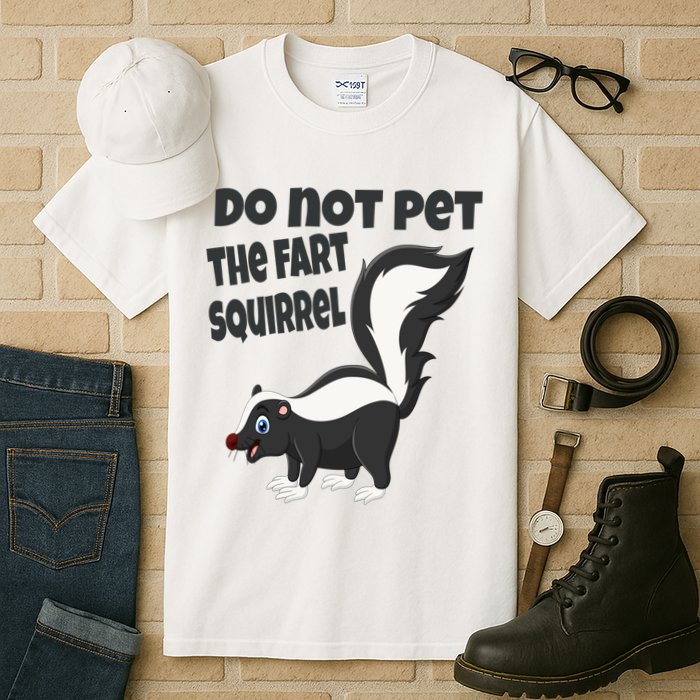 Fart Squirrel Do Not Pet Skunk Gift Tall T-Shirt