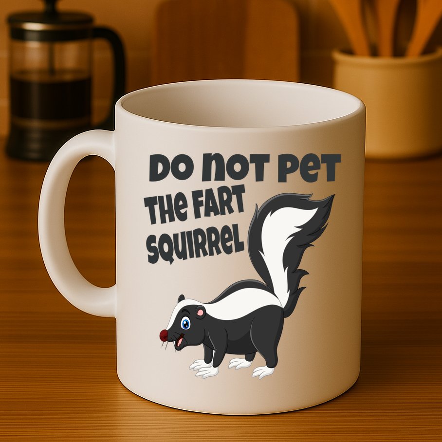 Fart Squirrel Do Not Pet Skunk Gift Mug