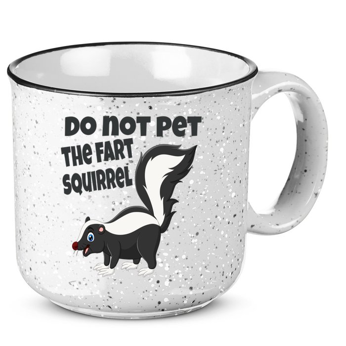 Fart Squirrel Do Not Pet Skunk Gift 15oz Campfire Ceramic Mug