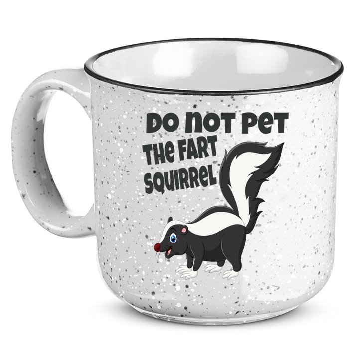 Fart Squirrel Do Not Pet Skunk Gift 15oz Campfire Ceramic Mug