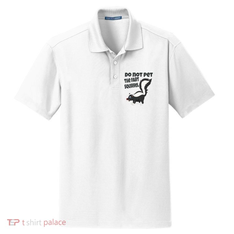 Fart Squirrel Do Not Pet Skunk Gift Dry Zone Grid Polo