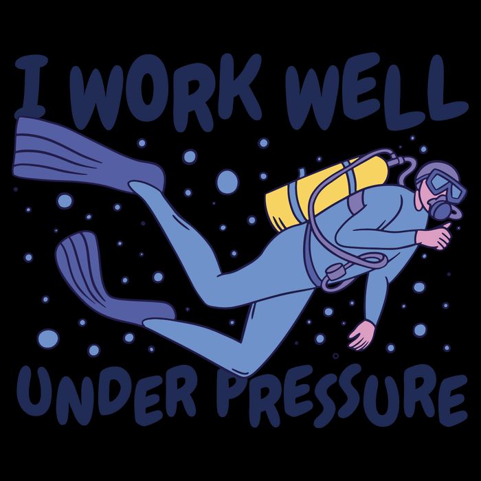 Funny Scuba Diving I Work Well Under Pressure 16oz Travel Tumbler