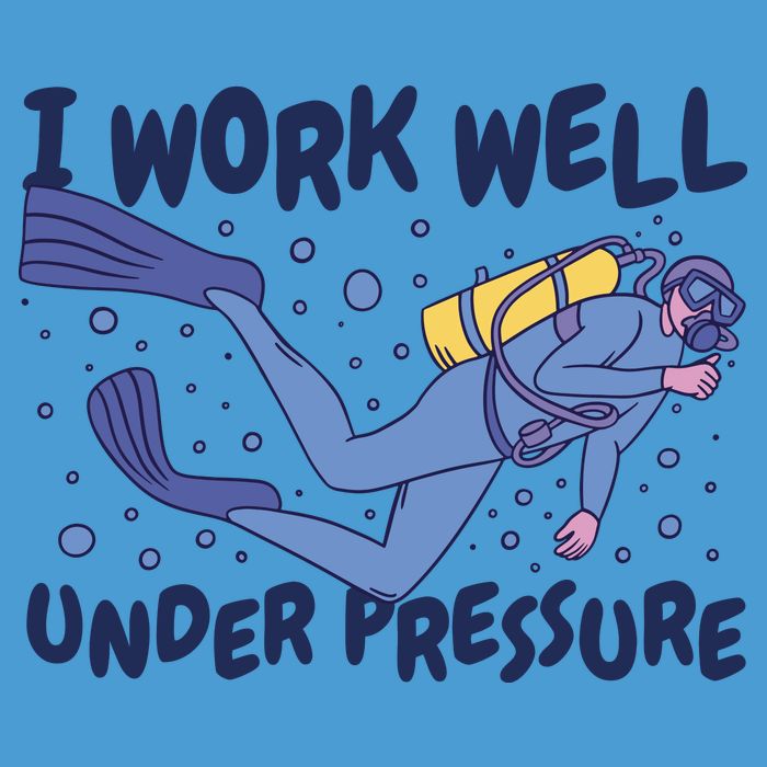 Funny Scuba Diving I Work Well Under Pressure Tie Dye Hoodie