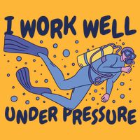 Funny Scuba Diving I Work Well Under Pressure Pom Pom 12in Knit Beanie