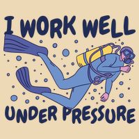 Funny Scuba Diving I Work Well Under Pressure Drawstring Bag