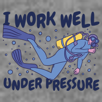 Funny Scuba Diving I Work Well Under Pressure Tall Hoodie