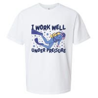 Funny Scuba Diving I Work Well Under Pressure Sueded Cloud Jersey T-Shirt