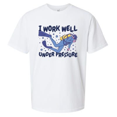 Funny Scuba Diving I Work Well Under Pressure Sueded Cloud Jersey T-Shirt