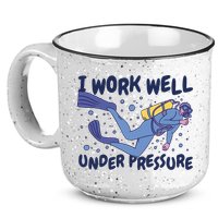 Funny Scuba Diving I Work Well Under Pressure 15oz Campfire Ceramic Mug