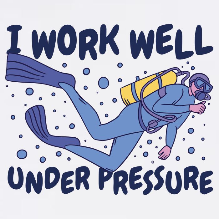 Funny Scuba Diving I Work Well Under Pressure Trucker Hat