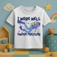 Funny Scuba Diving I Work Well Under Pressure Toddler T-Shirt