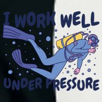 Funny Scuba Diving I Work Well Under Pressure Infant Baby Jersey Bodysuit