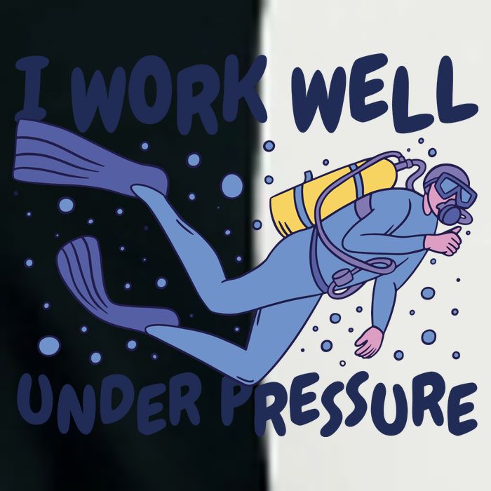 Funny Scuba Diving I Work Well Under Pressure Infant Baby Jersey Bodysuit