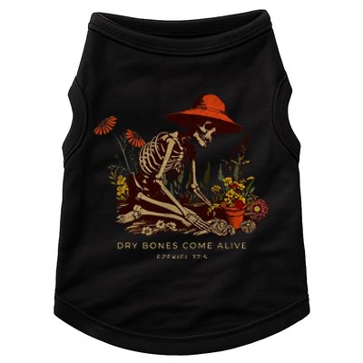 Funny Skeleton Dry Bones Come Alive Dry Bones Come Alive Funny Skeleton Flower Doggie Tank