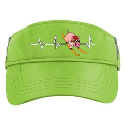 Funny Ski Design For Skier Men Women Kids Skiing Heartbeat Adult Drive Performance Visor