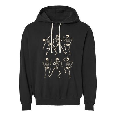 Funny Skeletons Dance Halloween Garment-Dyed Fleece Hoodie