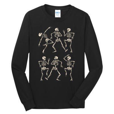 Funny Skeletons Dance Halloween Tall Long Sleeve T-Shirt