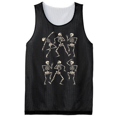 Funny Skeletons Dance Halloween Mesh Reversible Basketball Jersey Tank